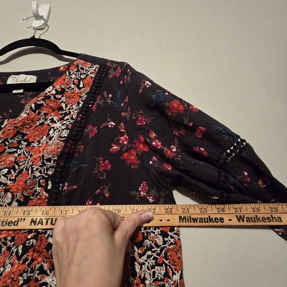 Cafe Marrakesh Floral Peasant Top Women XL Prairie Festival Crochet Boho Cottage - Picture 10 of 13